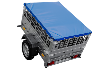 Remolque compacto Garden Trailer 150 KIPP 150x106 cm 750 kg con rejilla para hojas