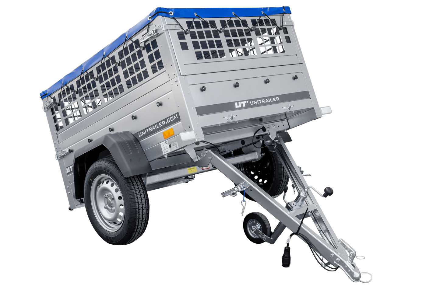 Remolque compacto Garden Trailer 150 KIPP 150x106 cm 750 kg con rejilla para hojas