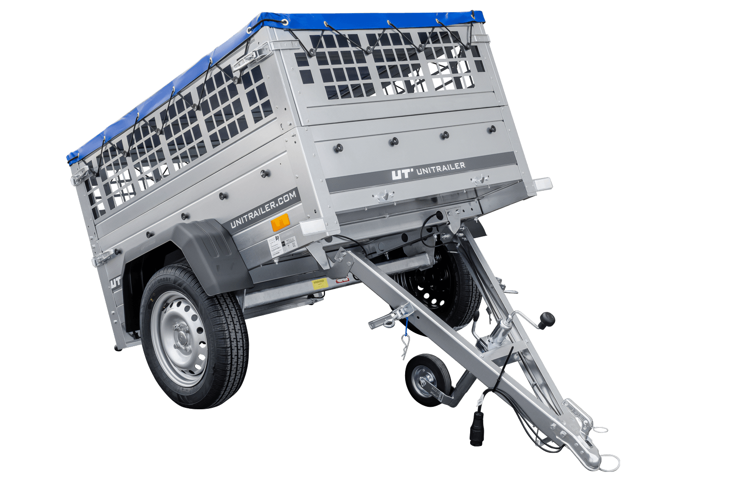 Remolque compacto Garden Trailer 150 KIPP 150x106 cm 750 kg con rejilla para hojas