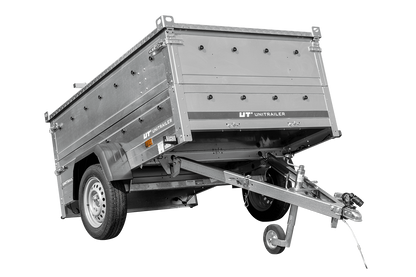 Remolque ligero 200x125 UNITRAILER GARDEN 201 BASCULANTE con laterales BIS y cubierta de aluminio