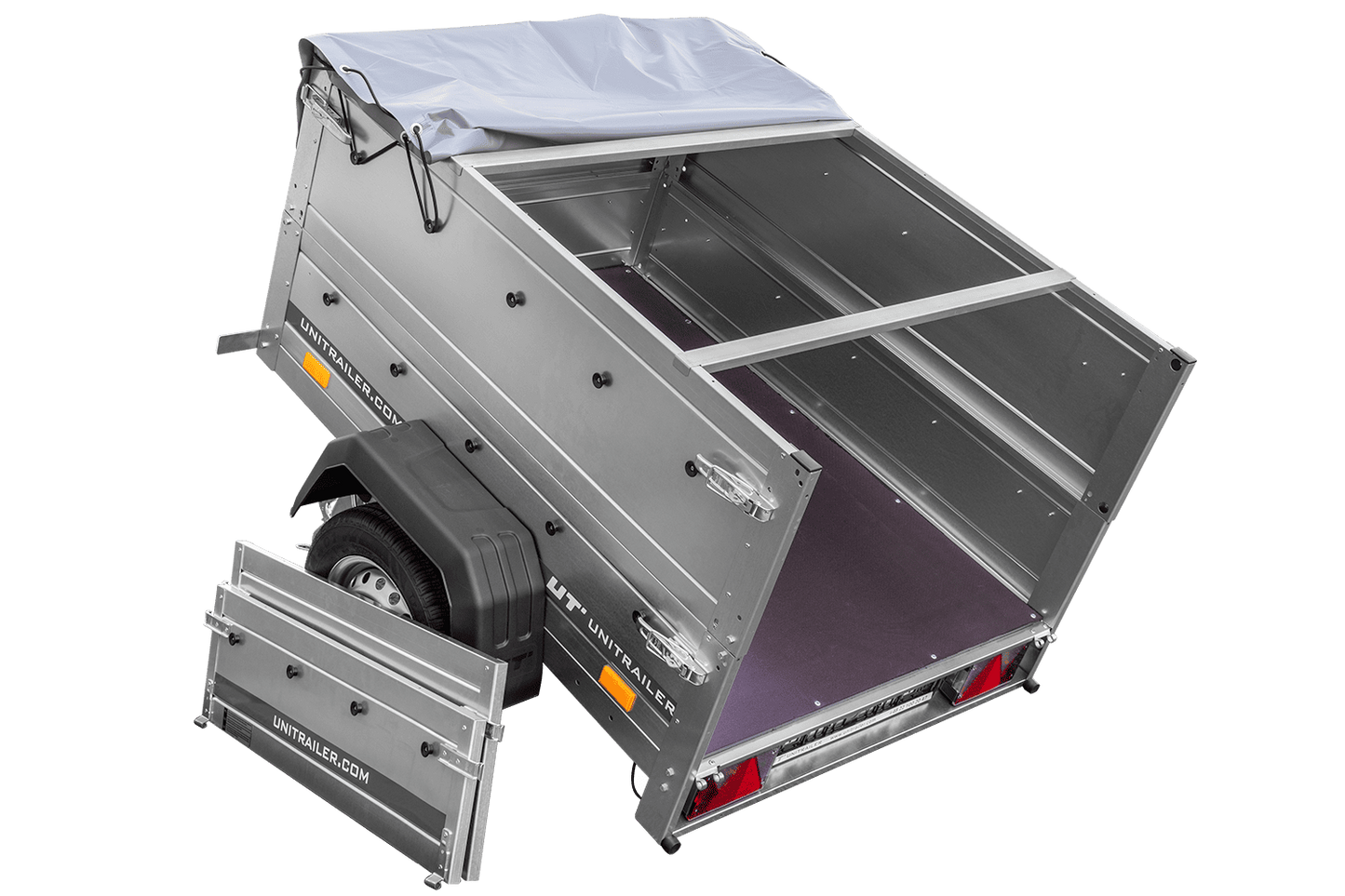 Nuevo remolque GARDEN TRAILER 150 KIPP con paredes laterales adicionales, rueda de apoyo y lona plana