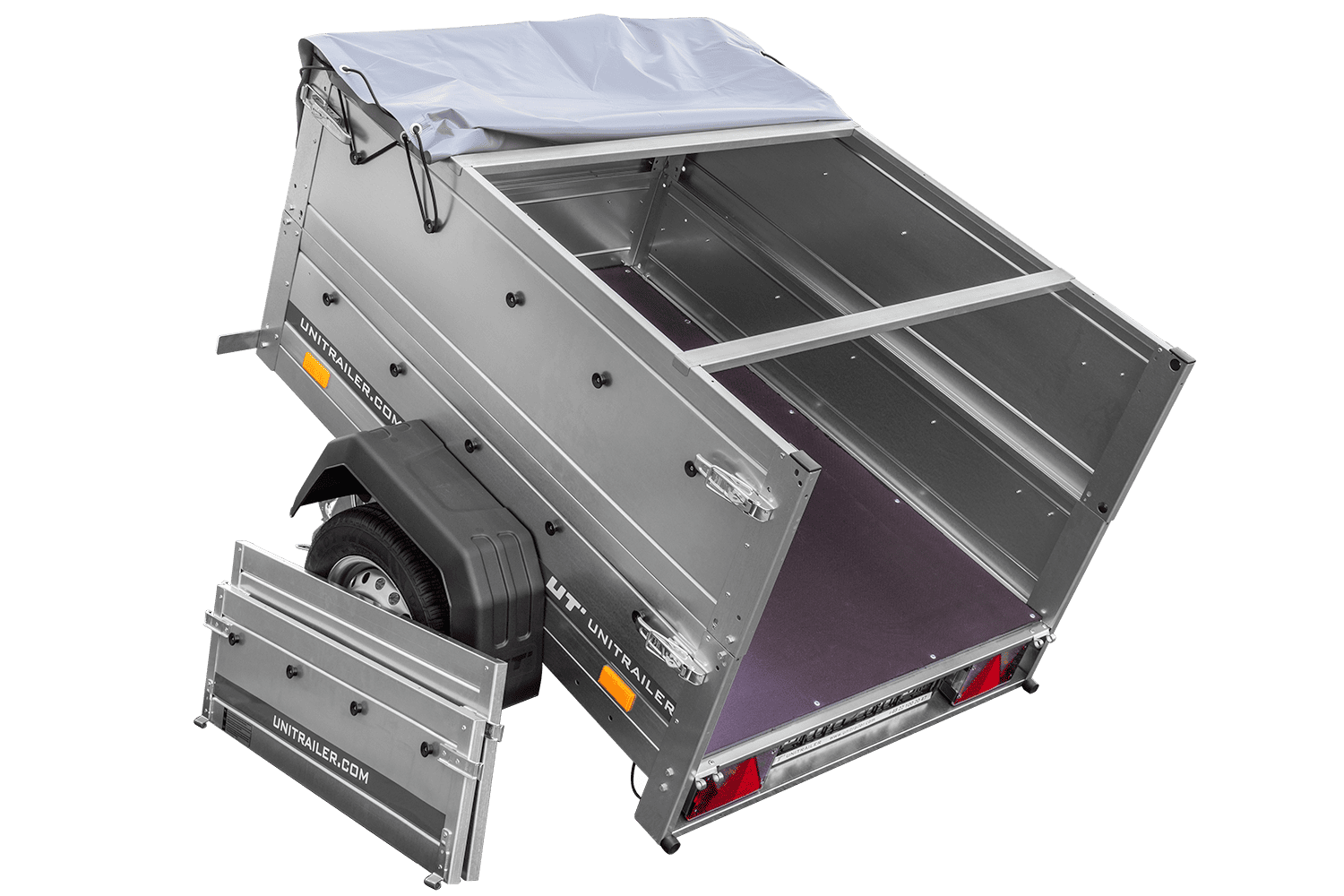 Nuevo remolque GARDEN TRAILER 150 KIPP con paredes laterales adicionales, rueda de apoyo y lona plana