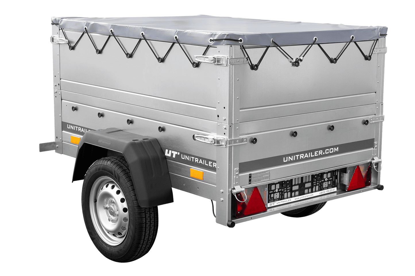 Nuevo remolque GARDEN TRAILER 150 KIPP con paredes laterales adicionales, rueda de apoyo y lona plana
