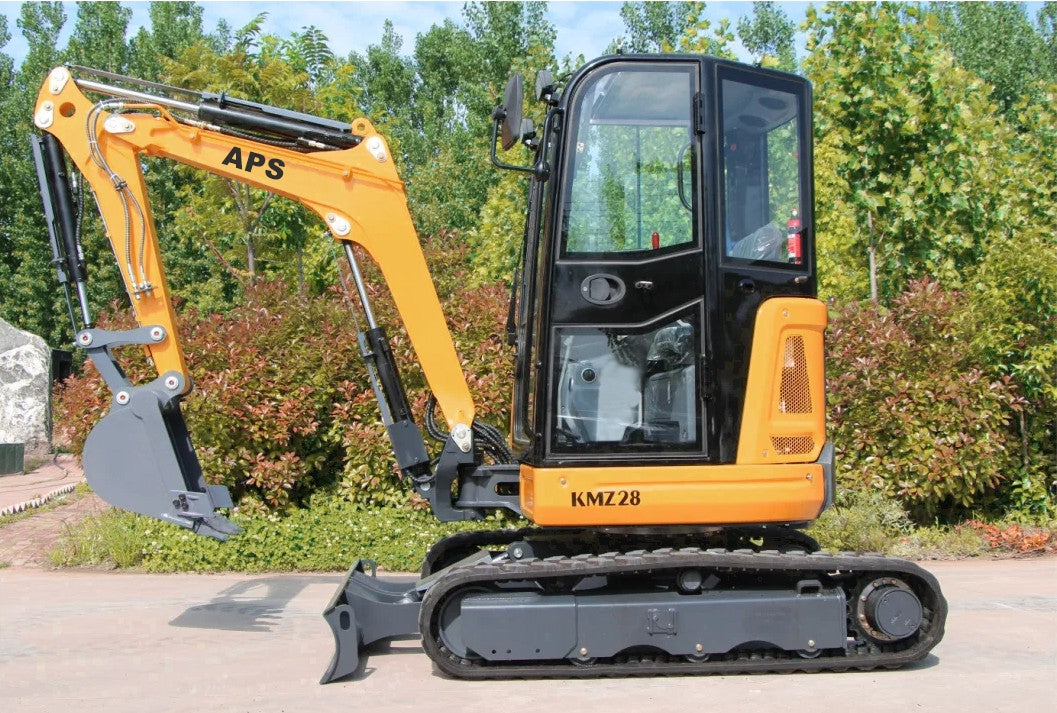 Miniexcavadora APS KMZ 28 con brazo de torsión