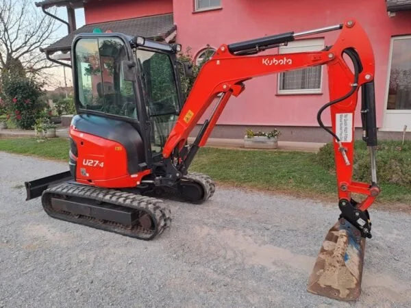 Miniexcavadora Kubota U27-4 de 2,66 t, usada, año 2017, 2350 h, con 3 cucharones a elegir