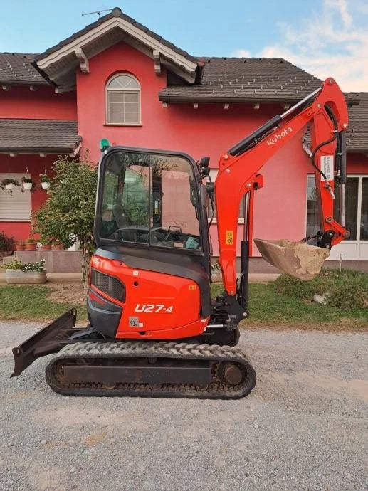 Miniexcavadora Kubota U27-4 de 2,66 t, usada, año 2017, 2350 h, con 3 cucharones a elegir