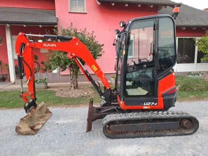 Miniexcavadora Kubota U27-4 de 2,66 t, usada, año 2017, 2350 h, con 3 cucharones a elegir