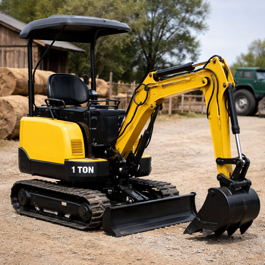 Miniexcavadora de 1 Tonelada – Maquinaria Agrícola Personalizable