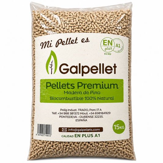 Palet de pellets Galpellet en sacos de 15 kg para calefacción